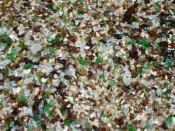 For an earthy look, landscape glass with a green and brown accent works well.