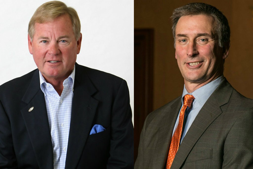 NSPF Chairman Bruce Dunn (left); APSP Chairman Rich Garbee