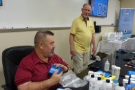 Robert Lowry, right, teaches alongside Greg Garrett for the Pool Chemistry Training Institute.