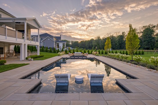 Gold, Pool/Spa Combination, Concrete: Elite Landscapes, Perrineville, N.J.