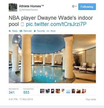 @AthleteHomes shared this gorgeous Grecian-like indoor pool, and the pillars alone had us dreaming of days spent in this swimming paradise. But then we stumbled upon another that belongs an NBA legend. So, who did it better?&nbsp;The Miami heat's guard Dwyane Wade #3 or ... (continue to the next image) #PSNSocialService