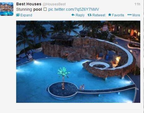 Wonder how long it takes to get to the top of this insane pool slide? Either way, it's a "stunning" design, says&nbsp;&nbsp;
@HousesBest&nbsp;.&nbsp;#PSNSocialService