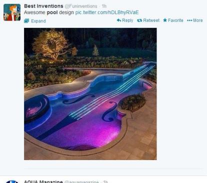 Ever since this music-themed violin pool by New Jersey-based PSN Top 50 Builder&nbsp;
Cipriano Landscape Design garnered a Gold Award from 
@TheAPSP&nbsp;in late 2013, photos, like this one shared by 
@Funinventions, have been making their rounds in cyberspace, especially on Twitter. And with nearly 150,000 followers, @Funinventions likely has given Cipriano some nice exposure for its unique design. #PSNSocialService