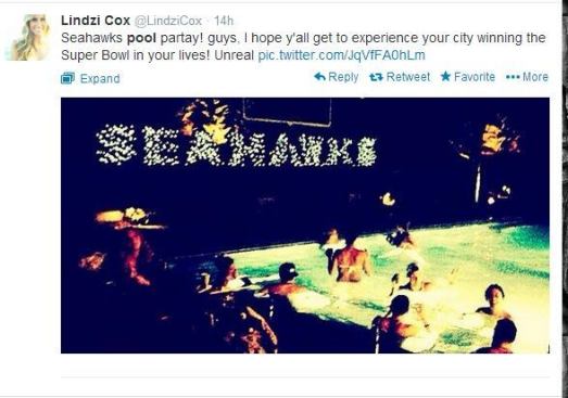 Couldn't help but kick off this edition with a shout out to this year's Super Bowl Champions, the Seattle Seahawks. Some folks in the winning team's state, including Twitter user 
@LindziCox, felt compelled to celebrate with an evening swim. Cheers to these brave souls for using their pool even in the wintry cold. #PSNSocialService