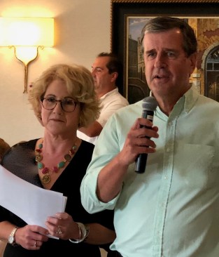 L-R: MaryAnne Van Aiken, sales; former CEO Jon Hulme