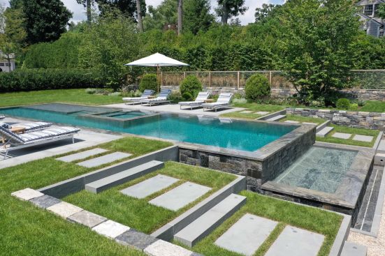 Gold, Residential Concrete, Gemetric: Drakeley Pools, Bethlehem, Conn.